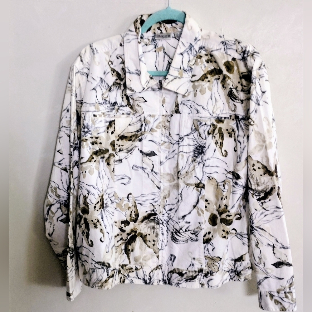 Chico's Floral Print Women's Jacket